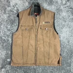 Kakadu Traders Vest Mens Small Brown Zip Conceal Carry Outdoors Casual Full ZIp